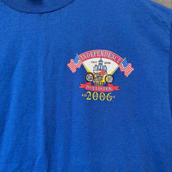 Vintage 2006 Hollister Independence Rally Shirt Large Motorcycle 4th of July USA - Picture 6 of 12